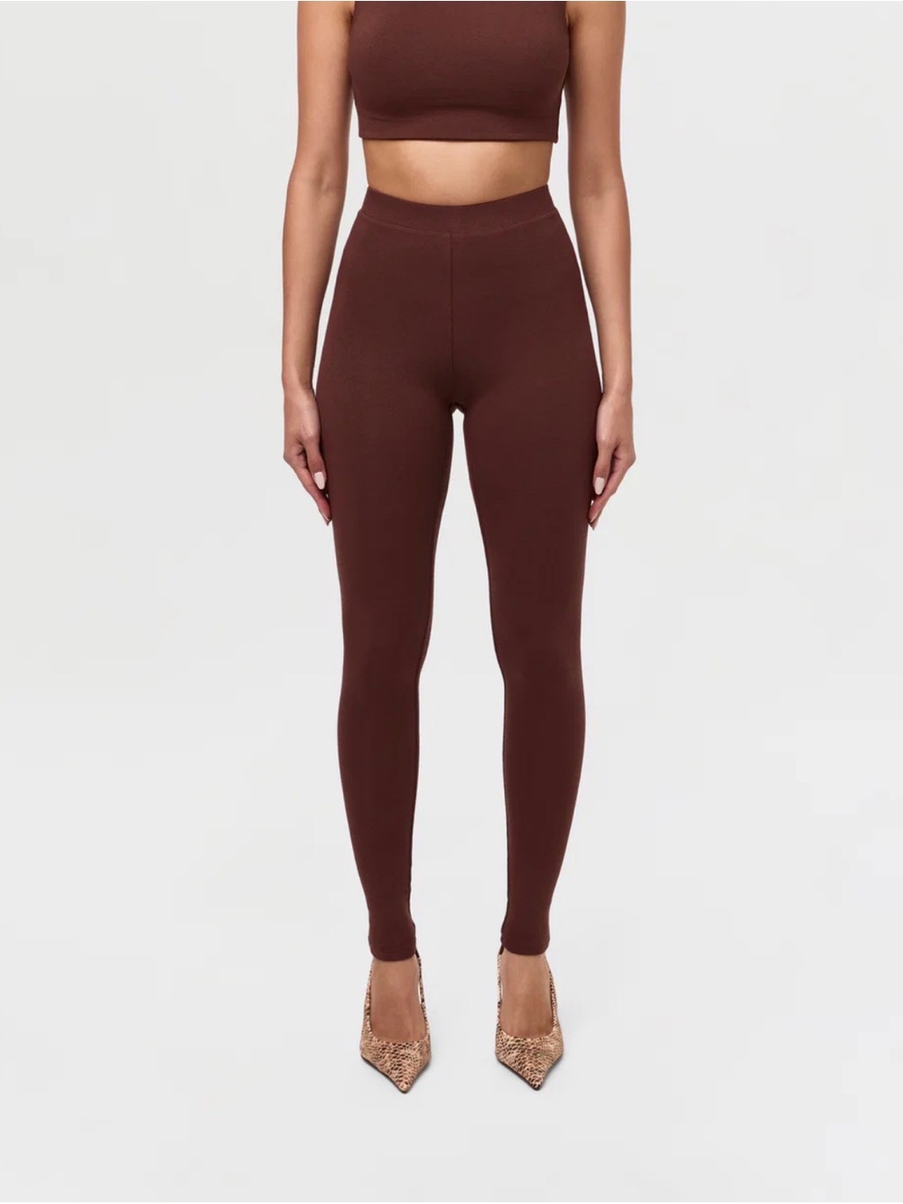 Naked wardrobe NWT Chocolate Brown High-Rise Seamless Leggings, 2X